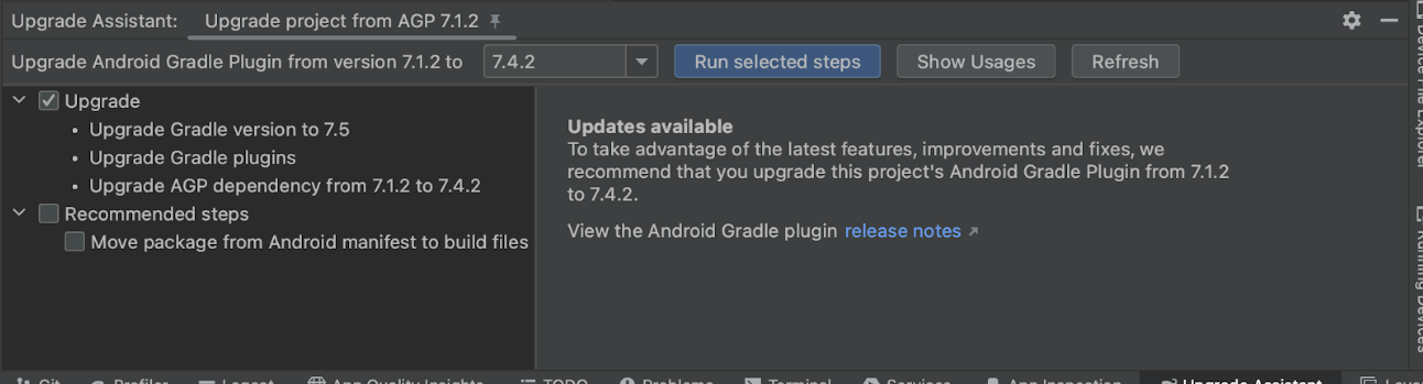 Workflow to upgrade Gradle