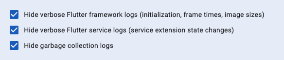 Logging view filters